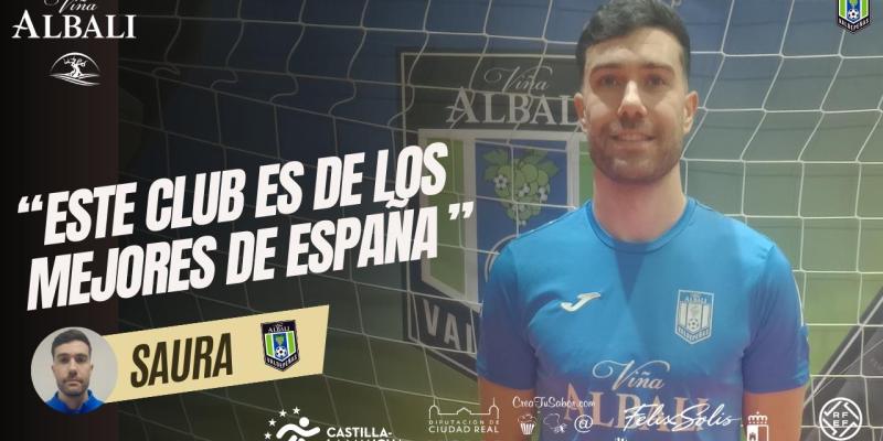 Primeras declaraciones de Alberto Saura como jugador azuln.