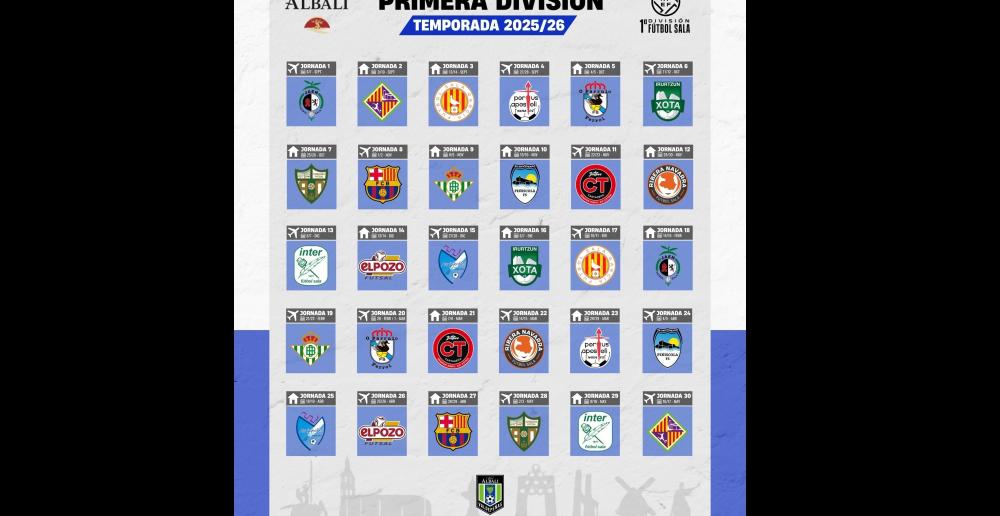 NOTICIA| YA SE CONOCE EL CALENDARIO DE PRIMERA DIVISIN DE FTBOL SALA 25/26