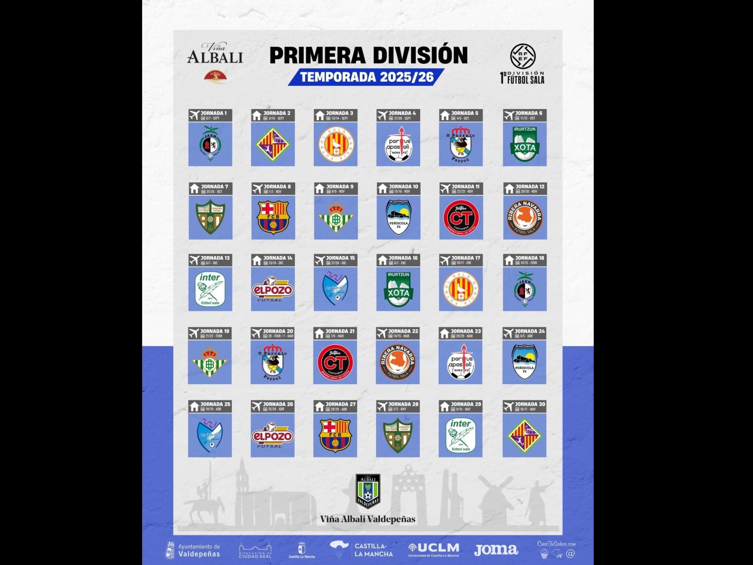 NOTICIA| YA SE CONOCE EL CALENDARIO DE PRIMERA DIVISIN DE FTBOL SALA 25/26