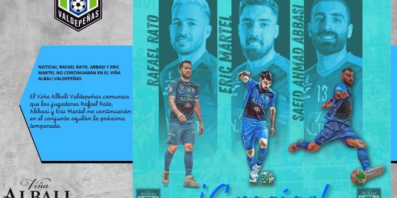 NOTICIA| RAFAEL RATO, ABBASI Y ERIC MARTEL NO CONTINUARN EN EL VIA ALBALI VALDEPEAS
