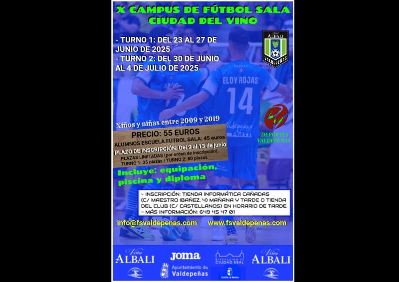 NOTICIA| EL X CAMPUS DE FÚTBOL SALA 'CIUDAD DEL VINO' ABRE EL PLAZO DE INSCRIPCIÓN EL LUNES 9