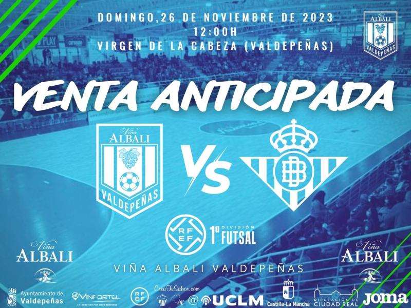 VENTA DE ENTRADAS ANTICIPADA PARA EL PARTIDO ANTE EL REAL BETIS FUTSAL